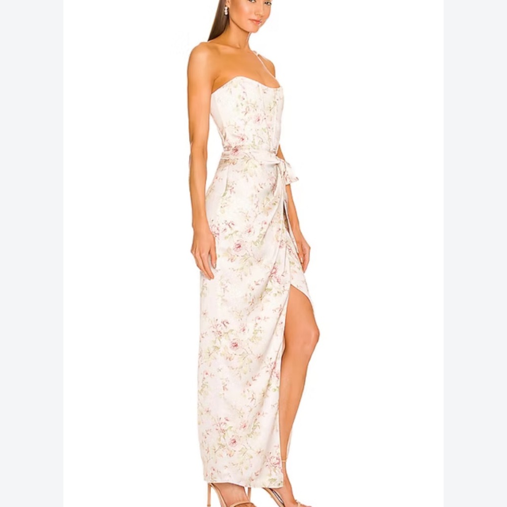 V. Chapman June Dress Pink Rose Print - Picture 2 of 10